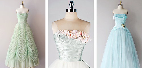 1950s Prom and Party Dresses: Pastels