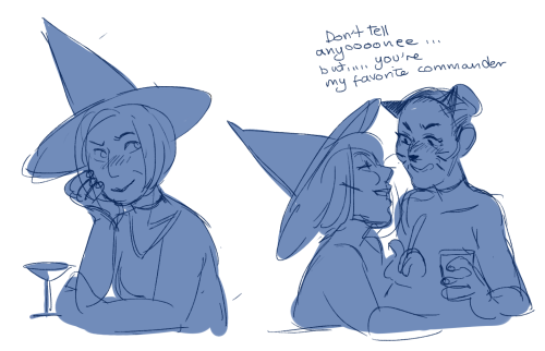 second batch of stream requests, from the top, lin as xena fro halloween, chakwas as a drunk witch +