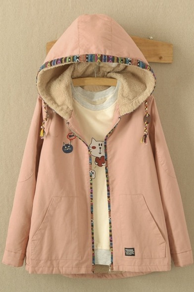 nuttyhologramnight:  Cute series coats. (20%-50% off)  Contrast Trim Drawstring Hooded Fleece Coat   Cute Cat Pocket Zip Placket Hooded Cotton Coat   Drawstring Hem Lace Lined Loose Fit Denim Hoodie Jacket   Fall Winter Contrast Stripe Single Breasted