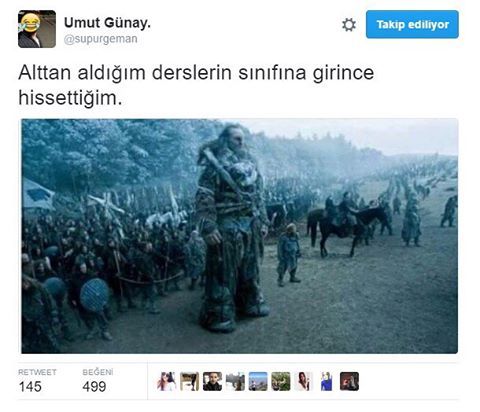 Alttan aldığım derslerin...