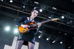 uptightcitizensbrigade:  Anne looking for the bae booty…St. Vincent playing the Boston Calling Music Festival on May 23, 2015.by Timothy Patrick Boyer