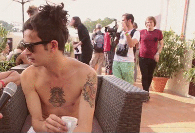 mattys-thigh-gap:  gothr4t-deactivated20220301:  It’s in Hungary. It’s on an island. Blink 182 are here.   if thit wasn’t the best man bun moment ever i don’t know what is
