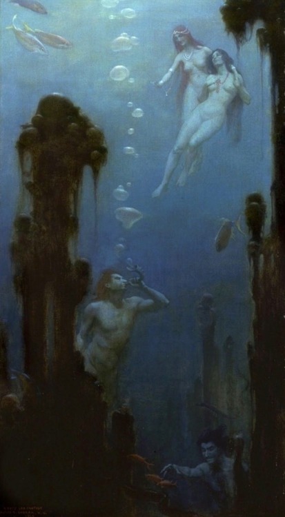 A Deep Sea Fantasy ⚜️ Artist: Charles Courtney Curran Date: 1929 Medium: Painting - oil on canvas