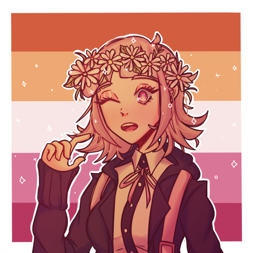 Chiaki Pride Icons!!! feel to use these :3Also sorry I’m posting these at like the end of pride mont