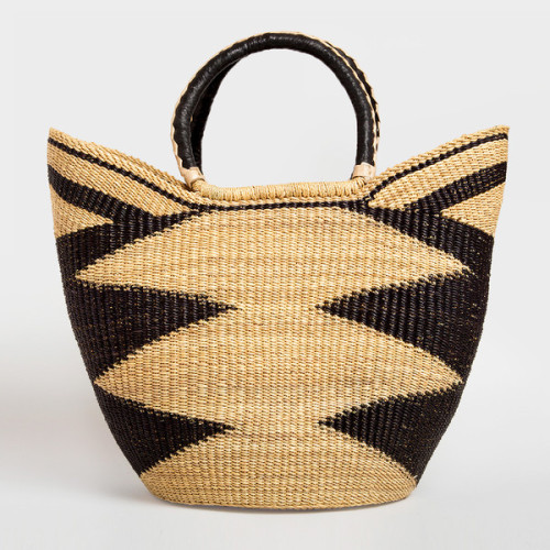 afrikani: This fabulous tote is made by artisans in the Bolgatanga region of Ghana from elephant gra