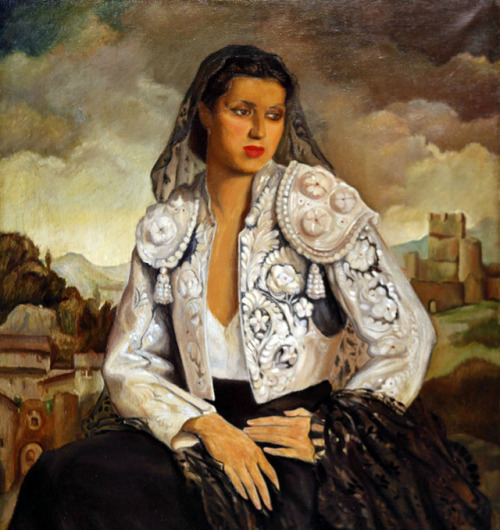 jeannepompadour: Portrait of a Spanish woman by Francisco Soria Aedo (1898–1965)