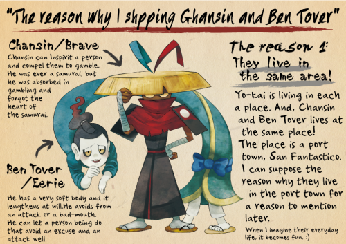 These pictures were made for Chansin/Ben(from Yo-kai Watch) Tover shipping to give presentation on m