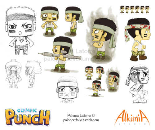 Some concept art of the Olympic Punch characters. They are Zeus, Ares, Hades, Aphrodite, Hefaestus, 