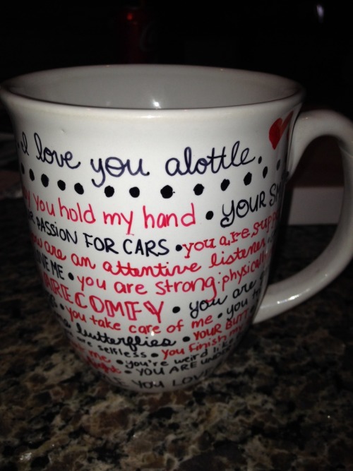 Sharp love mugs :) message me if you want me to make you one!