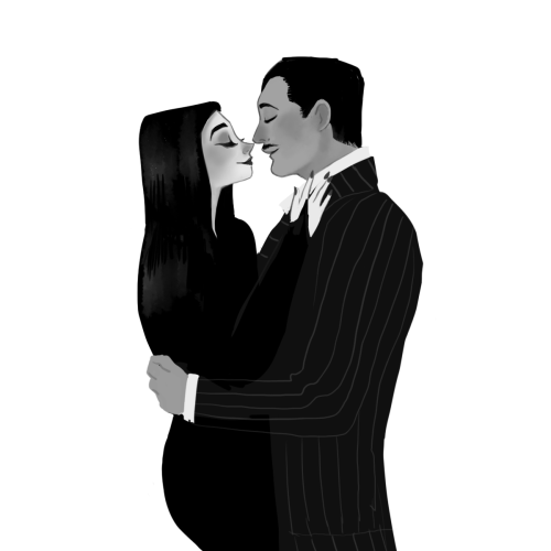 debbie-sketch:Gomez & Morticia forever goals ♡