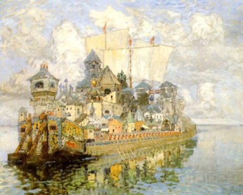 The Invisible Town of Kitezh (1913), by Konstantin Gorbatov.According to legend, Georgy II, Grand Pr