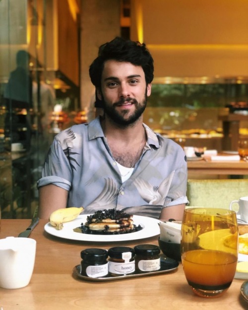 jackson-falahee:jackfalahee: Eating chocolate pancakes, of course.