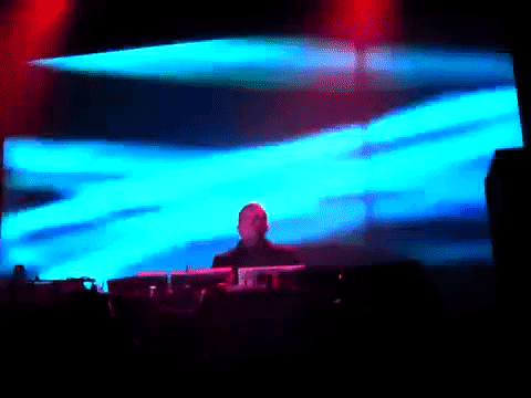 gmdhc:Karl Bartos moving his head to “Alive” by Daft Punk, Barcelona, Jan. 26, 2007
