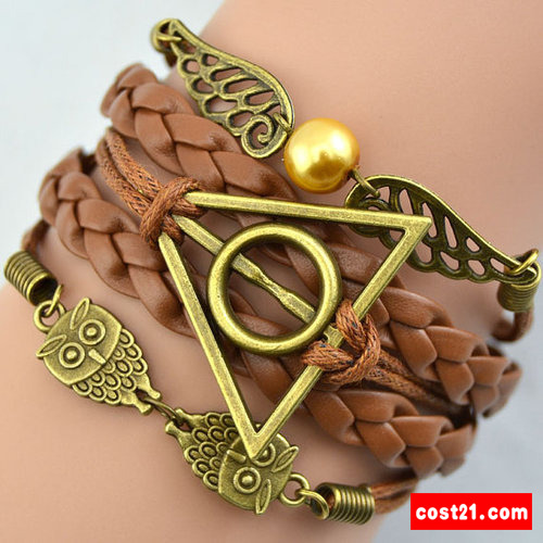 Leather bangle bracelet