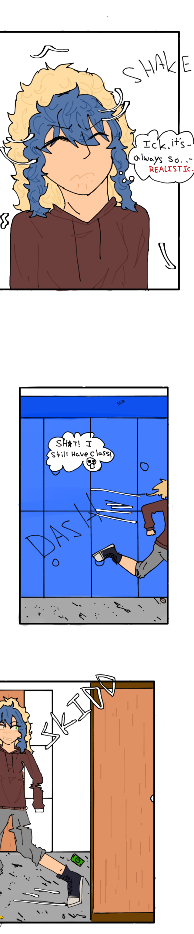 HEY SO ERRM.. 🤓☝🏼 I FINISHED 6 PANELS ON MY WEBCOMIC :D (3 In Each) BUT THE PROBLEM(I HAVE A