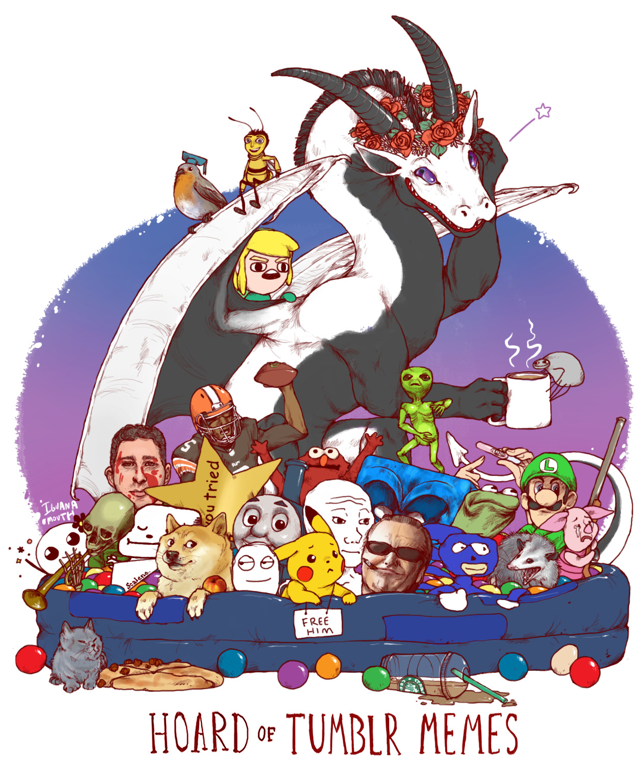 iguanamouth:  UNUSUAL HOARD commission for cinnamonfritterderps &ldquo;…and