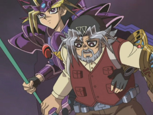 gingerninja8:Uh I don’t think this is how you carry an old man to the top of a volcano, Yugi. There’