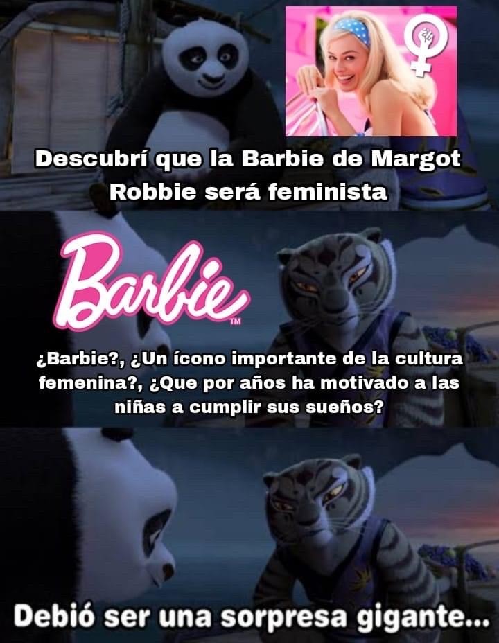 Meme Barbies feministas X femininas