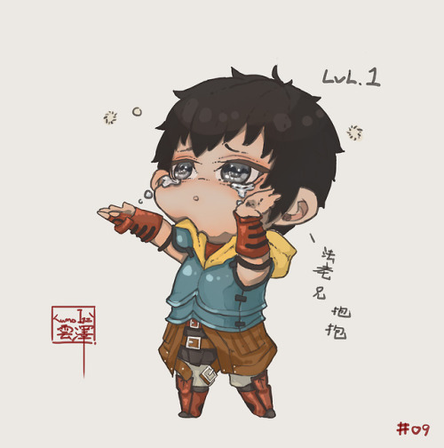 new chibi draw of Arash  ⁄(⁄ ⁄•⁄ω⁄•⁄ ⁄)⁄ trying some new thing to improve my draw 最近都练画chibi都fate角色w