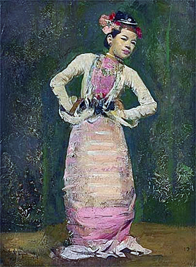 “Ma Si Gyaw, Pose II” by Gerald Kelly, 1920