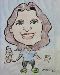 These caricatures were done at Dairy Delight