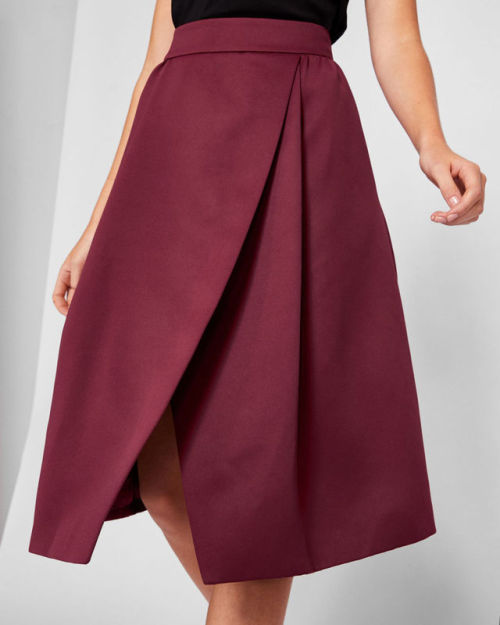 Toepaz Asymmetric Wrap Midi SkirtTed Baker$111www.tedbaker.com