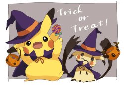 nintendocafe:  Trick or Treat | PokemonArt by misonikomiii47