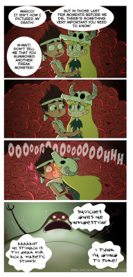 anomalyah:  Here Larry! I would make you throw up like this!   ಠ◡ಠ  No regrets, it’s just an insane Starco version of 21th episode   (~￣▽￣)~   