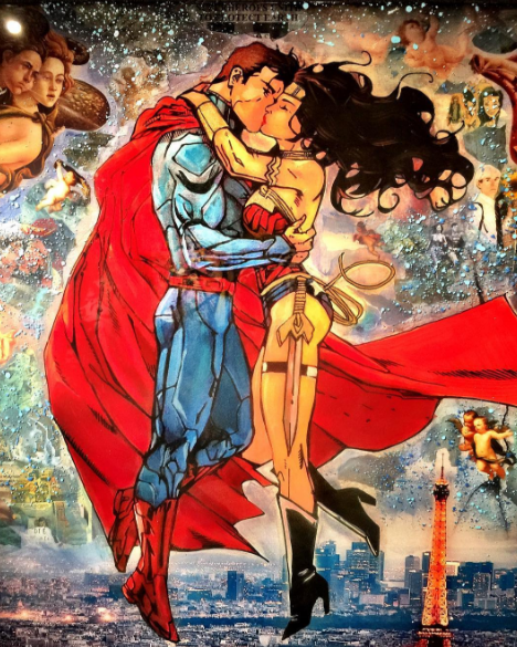 Wonder Woman Porn Comics Tumblr - hellacre13: hellyeahsupermanandwonderwoman:Superman/Wonder Woman Painting  at the Galerie Rue Royale, Galerie Rue Toulouse - New Orleans, Carmel  Beautiful! Tumblr Porn