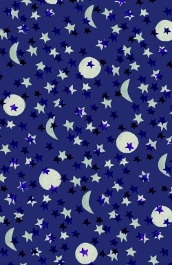roundlikeacircle:  I’ve been having fun with these moons and stars! (hand cut moons and stars digitally repeated and coloured)
