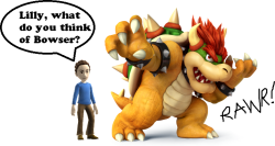 nicelanderenzeru:  Yeah, it’s half-assed, but so was my will to make something for Bowser Day and Lilly Day.