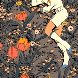 choodraws: tulip | crop for april  🌷available