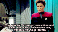 carlithiel: SEVEN: Irrelevant! Take me back to the Borg. JANEWAY: I can’t do that.