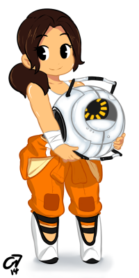 gammanaut:  Chell and Space core~ ^3^ SPAAAACE~