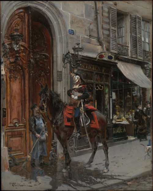 met-european-paintings - The Dispatch-Bearer by Giovanni...