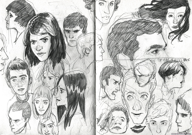 ricardobessa:  I’m done with my current sketchbook  and I filled quite a few pages