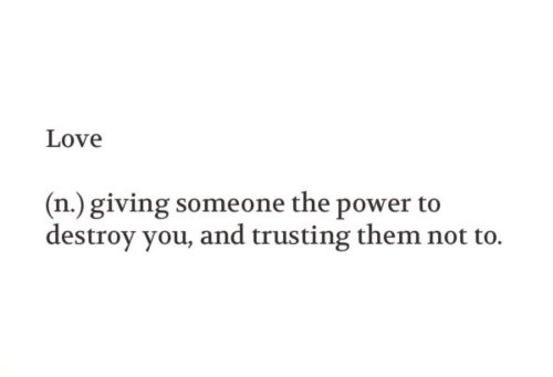 Love is a tightrope.