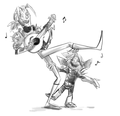 stiffyck:They’re bestiesMiraéll is my sylvari thief and Grepp is my Asura warrior!