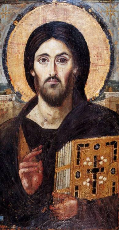 missalsfromiram:The oldest known depiction of Jesus as Christ Pantokrator (Christ the all-powerful, 