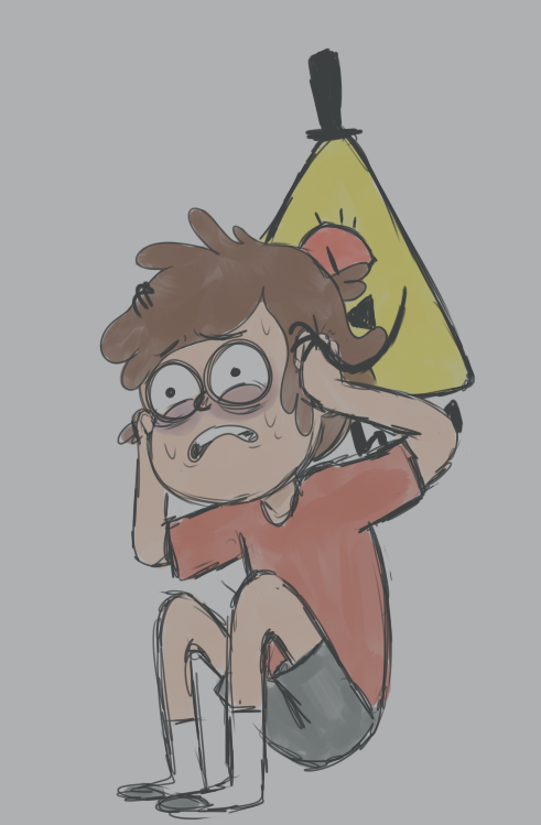pico-o-malley:  ok like what if dipper kept hearing Bill’s voice in his head after he got possessed and like bill’s voice would get louder at night. and like dipper would be terrified to sleep how horrifying must that be for a 12 year old   