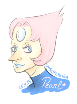 catrypereirasdoodles:  More Steven Universe today! Time for some Pearl. She’s too easy to draw :3