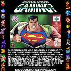 didyouknowgaming:  Superman 64. http://www.protonjon.com/blog/?p=48 