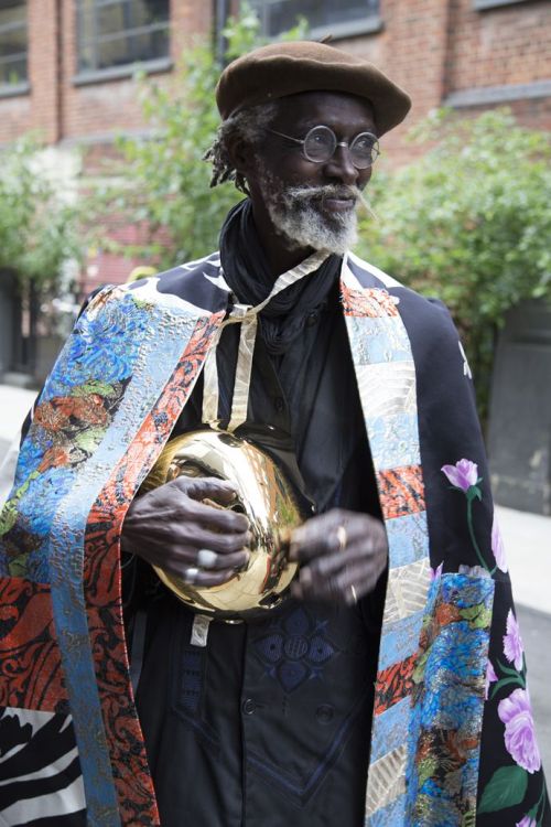 Issa Samb (1945-2017), Senegalese Painter, Sculptor, Performance Artist, Playwright, And Poet, In Patterned