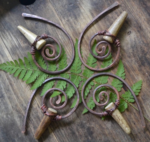 unicornvibration: .:. Antlers .:.Recycled copper and ethically collected antlers. #antlers