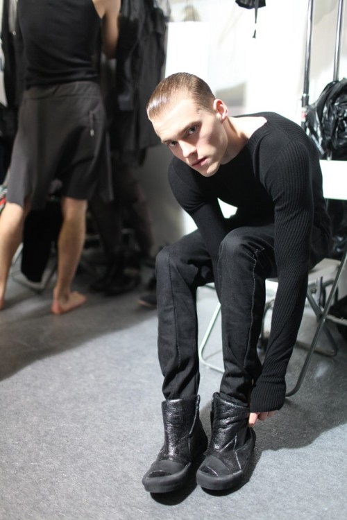 XXX hommemodel-s:  Boris Bidjan Saberi AW13 Backstage photo