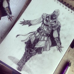 pallewis:  kissmeunderneaththislampostlight:  My Ezio drawing  wow