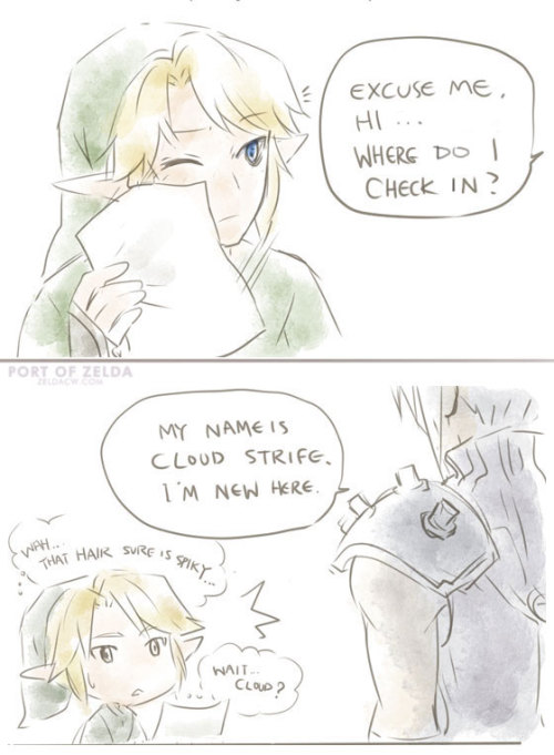 zeldacw-love:So…no one talked to Cloud because…1) They were busy preparing for the party2) No one re