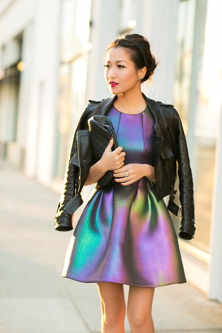 sylverfaux:strangeasanjles:lisaantonia:tealeafprincess:Wendy Nguyen in an iridescent dress that appa