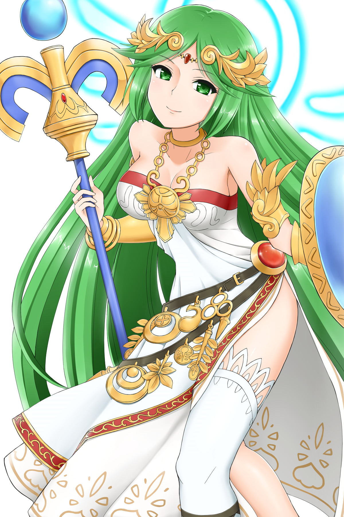 Palutena (K.I.U.) From Kid Icarus and Kid Icarus - Uprising (Fan Art  Picture) Credit : つなそ Pixiv – @le-merchant-fr on Tumblr
