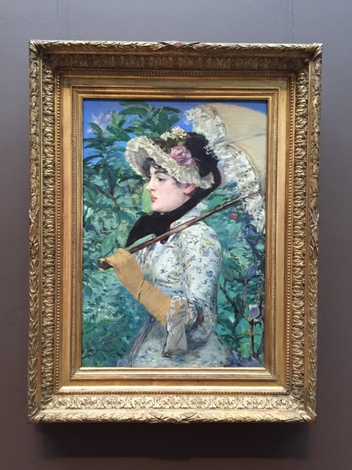 cheekybun: La Promenade, Renoir, 1870 Spring, Mánet, 1881 (at The Getty)